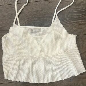 Urban Outfitters Cream Ribbed Camisole